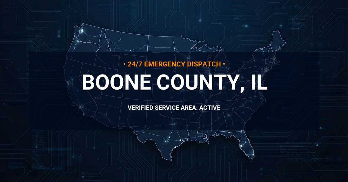 Emergency Plumbing Dispatch Map for Boone County Plumbing Logistics