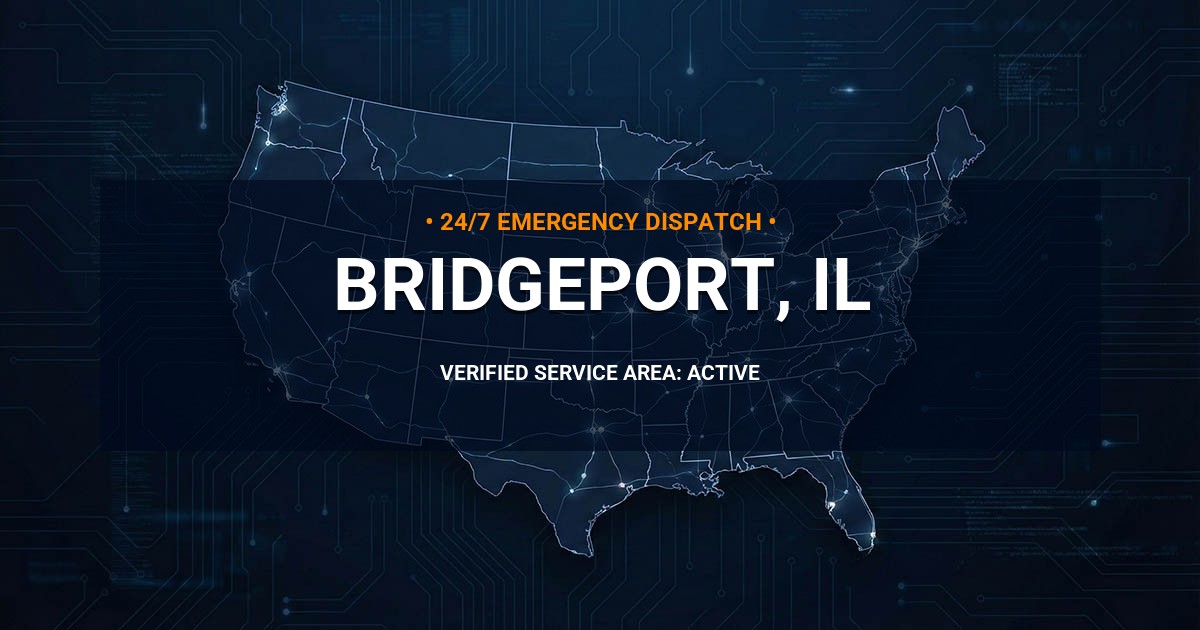 Emergency Plumbing Dispatch Map for Plumbing Services: Bridgeport, IL