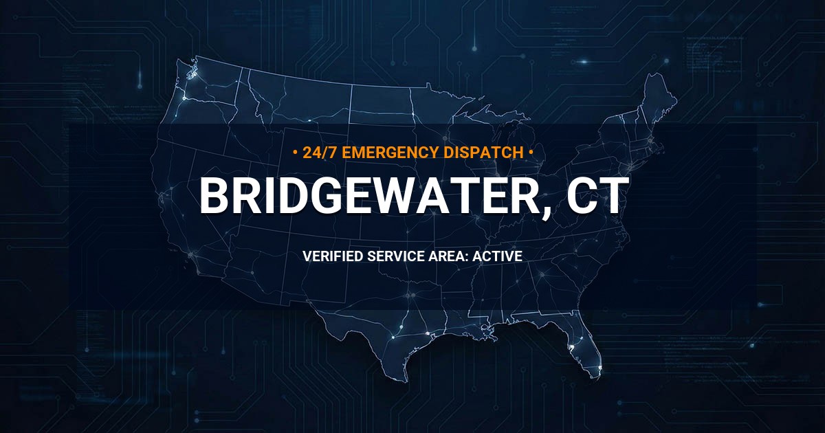 Emergency Plumbing Dispatch Map for Plumbing Services: Bridgewater, CT