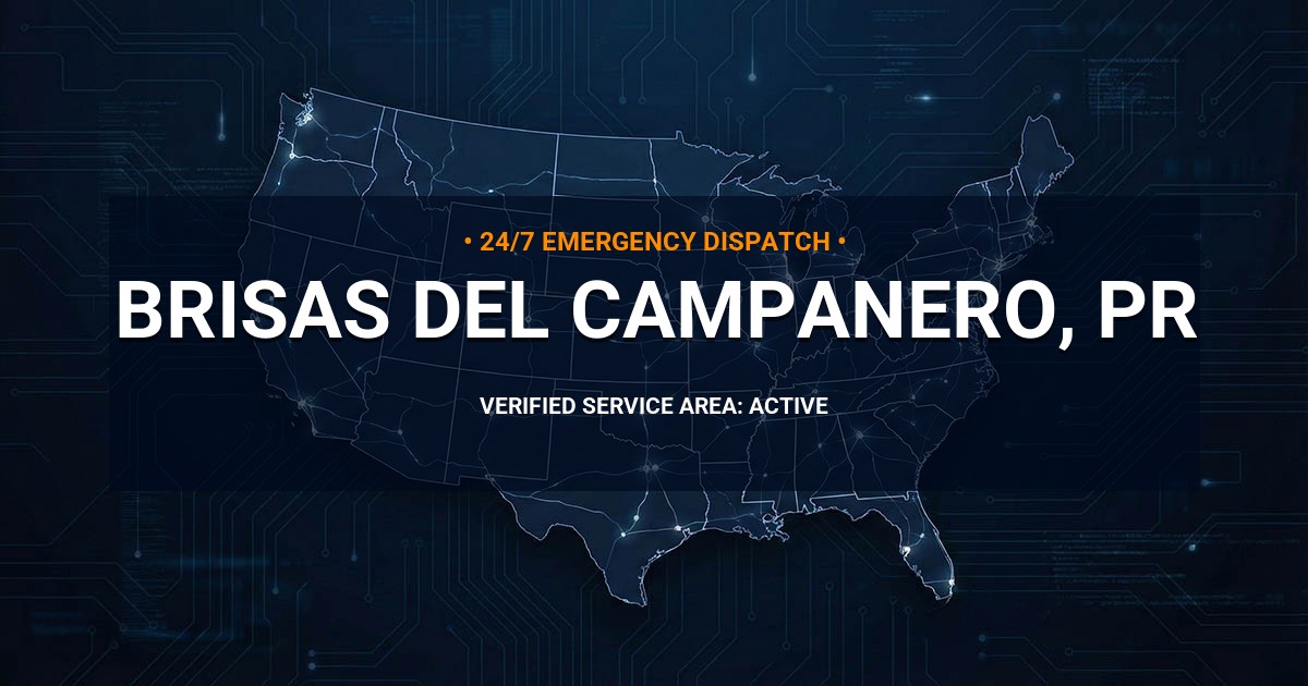 Emergency Plumbing Dispatch Map for Plumbing Services: Brisas del Campanero, PR