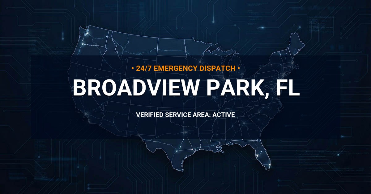 Emergency Plumbing Dispatch Map for Plumbing Services: Broadview Park, FL