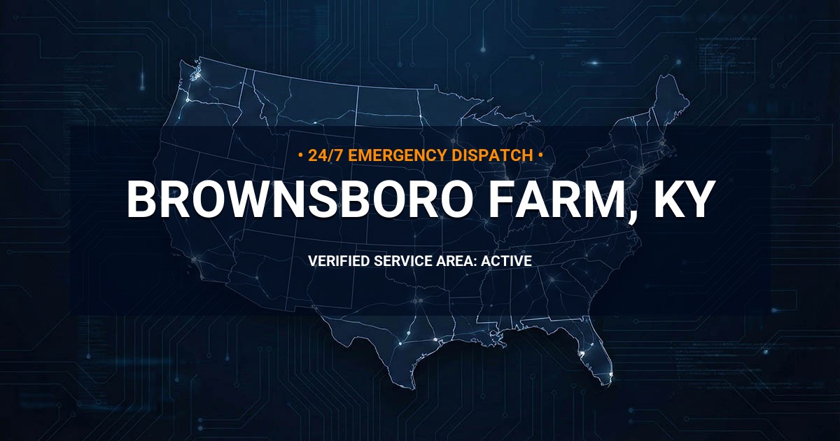 Emergency Plumbing Dispatch Map for Plumbing Services: Brownsboro Farm, KY