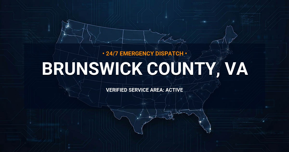 Emergency Plumbing Dispatch Map for Brunswick County Plumbing Logistics