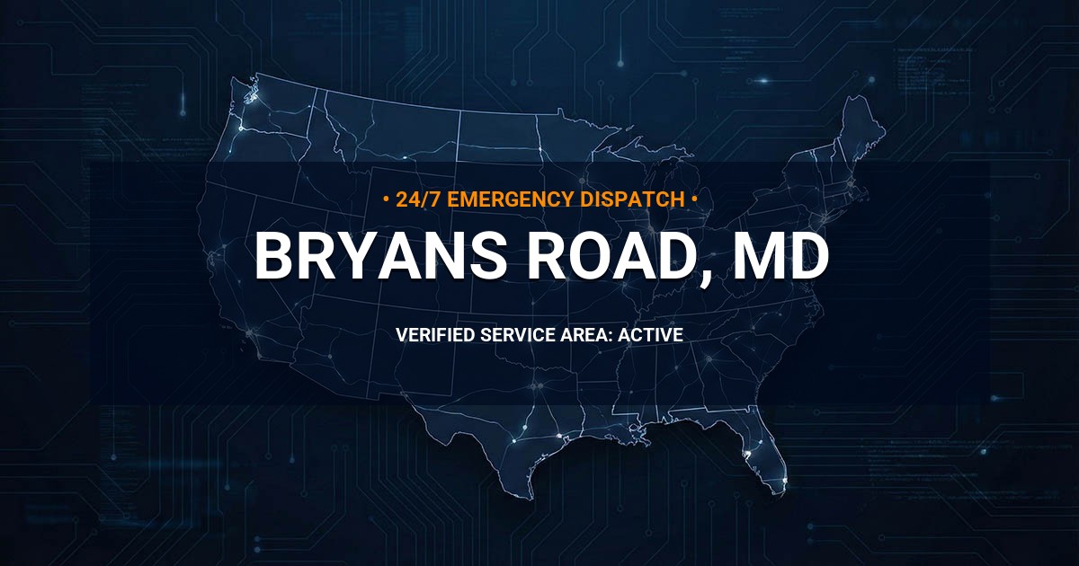 Emergency Plumbing Dispatch Map for Plumbing Services: Bryans Road, MD