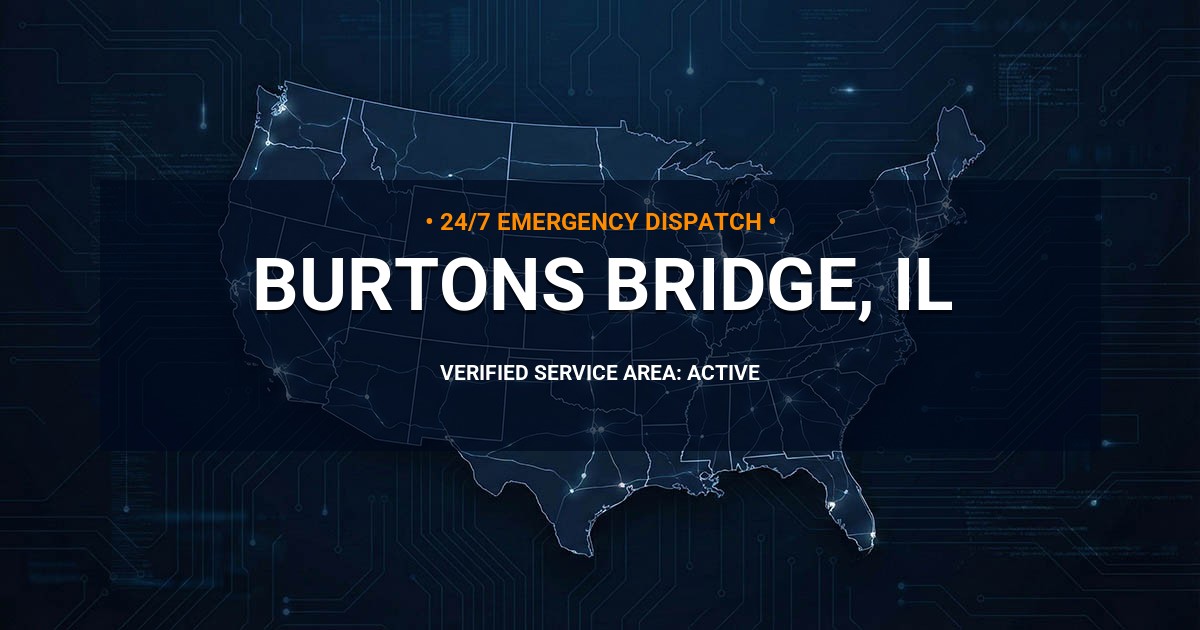 Emergency Plumbing Dispatch Map for Plumbing Services: Burtons Bridge, IL