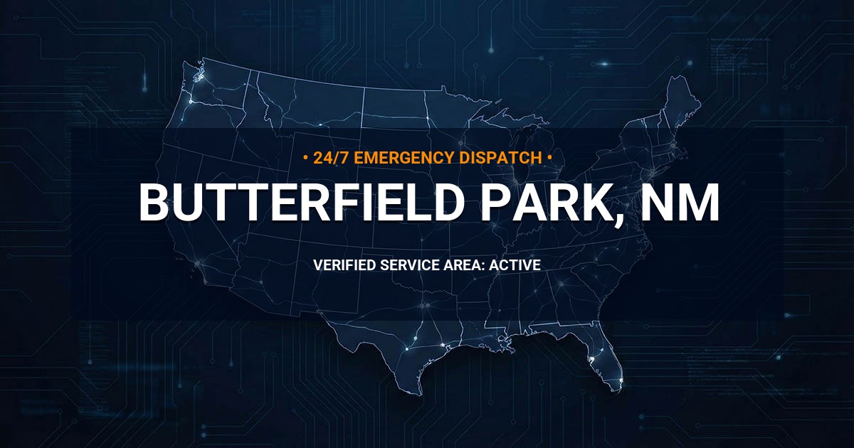 Emergency Plumbing Dispatch Map for Plumbing Services: Butterfield Park, NM