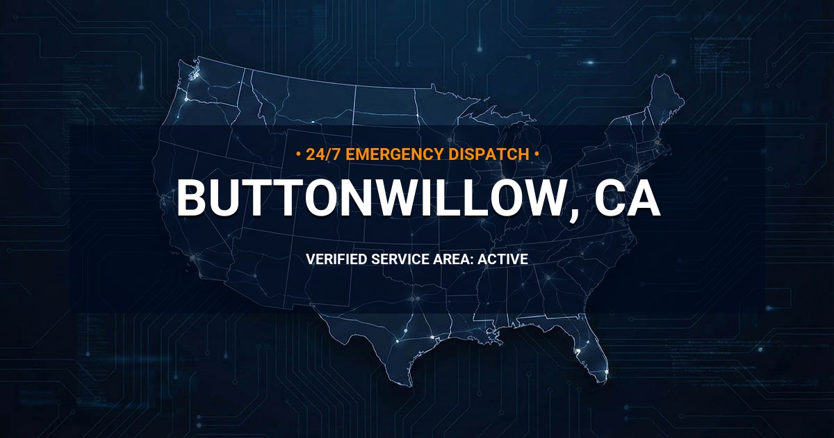 Emergency Plumbing Dispatch Map for Plumbing Services: Buttonwillow, CA