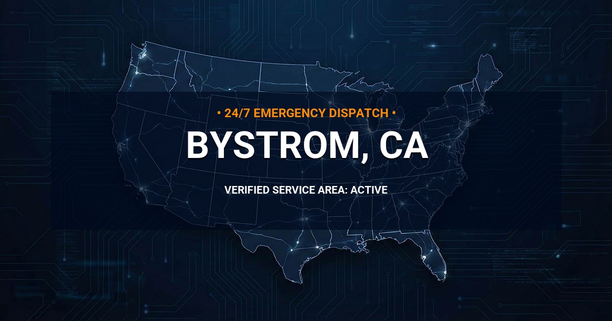 Emergency Plumbing Dispatch Map for Plumbing Services: Bystrom, CA