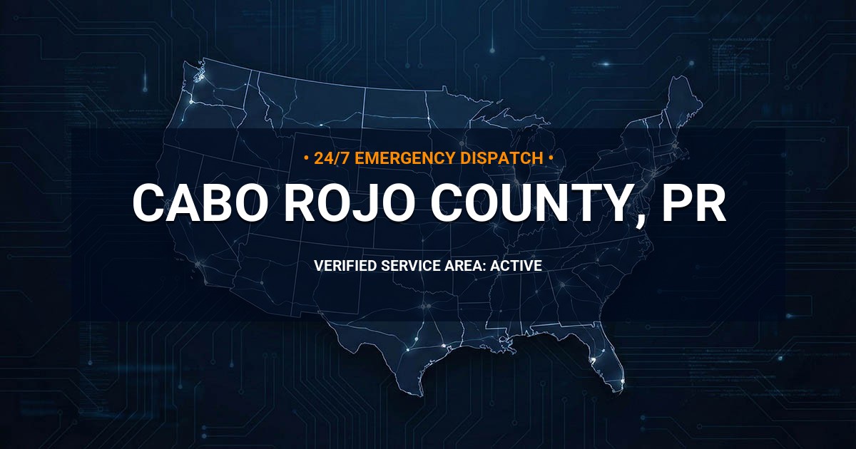Emergency Plumbing Dispatch Map for Cabo Rojo County Plumbing Logistics