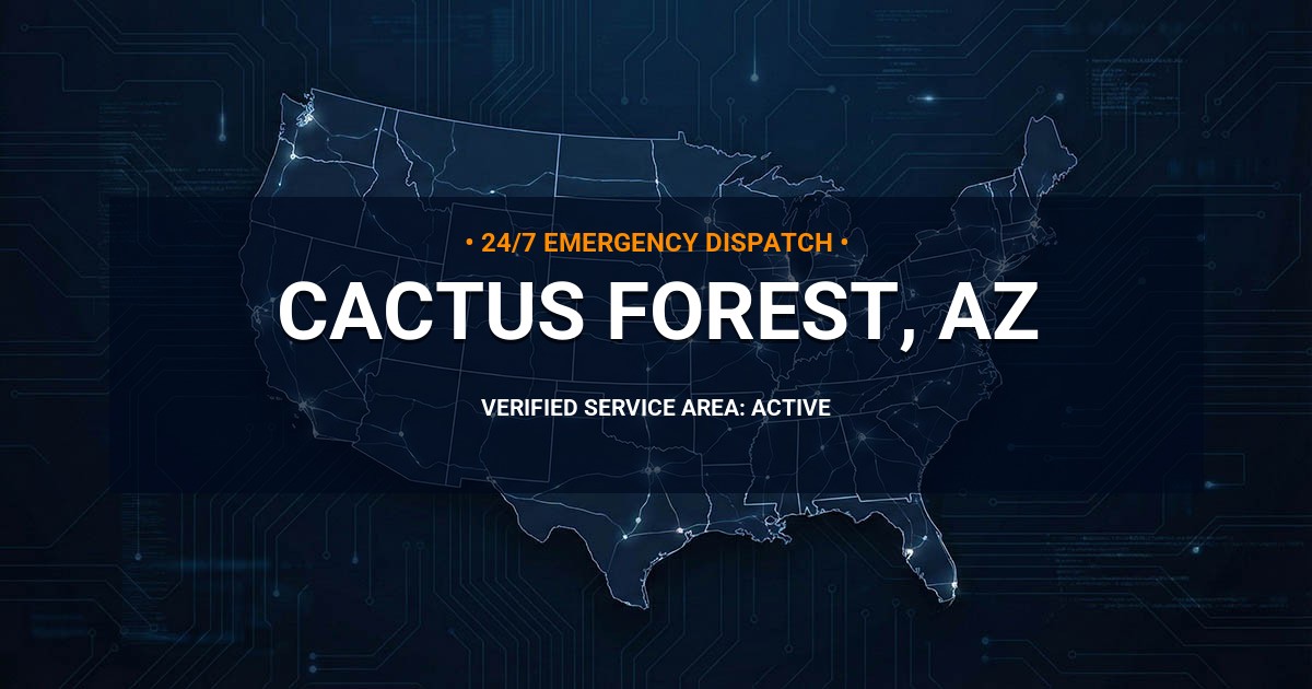Emergency Plumbing Dispatch Map for Plumbing Services: Cactus Forest, AZ