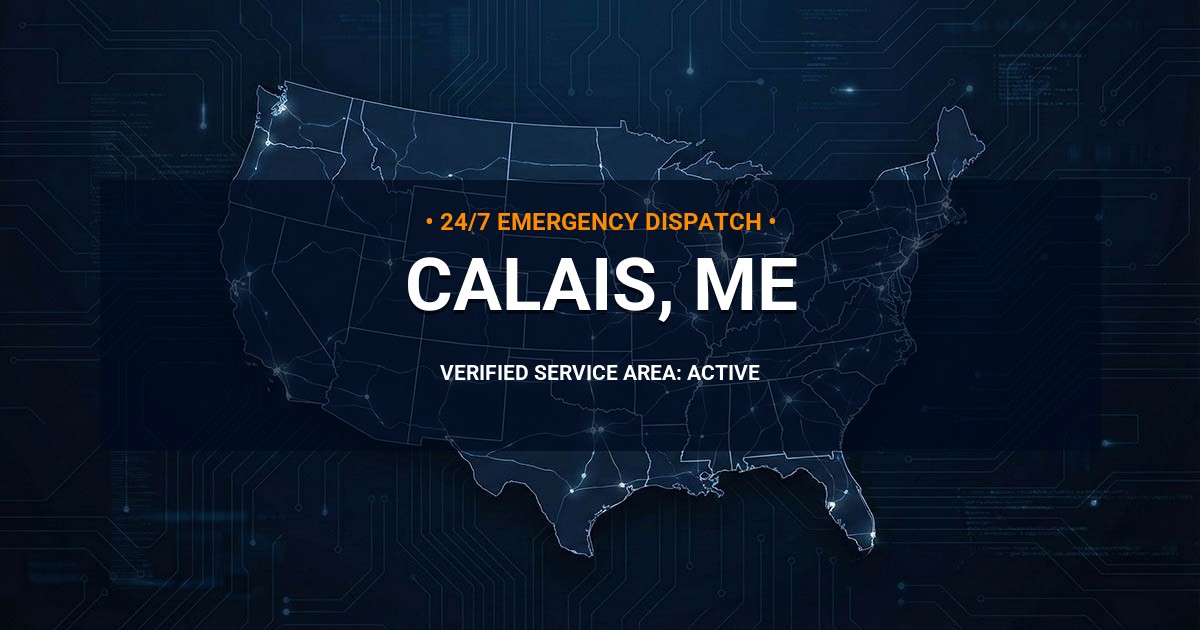 Emergency Plumbing Dispatch Map for Plumbing Services: Calais, ME