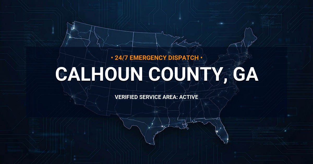 Emergency Plumbing Dispatch Map for Calhoun County Plumbing Logistics