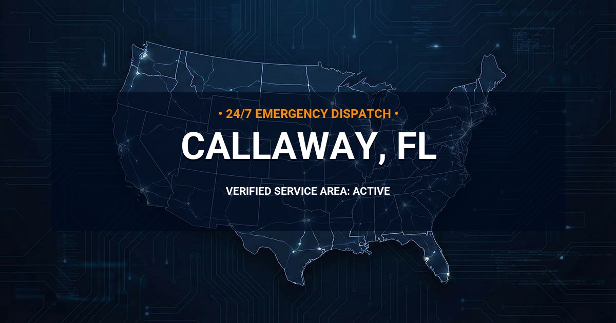 Emergency Plumbing Dispatch Map for Plumbing Services: Callaway, FL