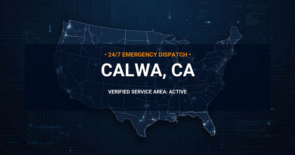 Emergency Plumbing Dispatch Map for Plumbing Services: Calwa, CA