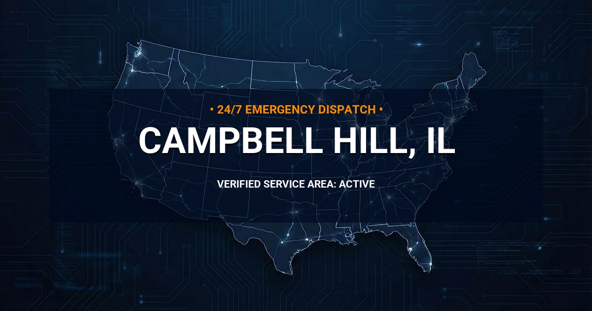 Emergency Plumbing Dispatch Map for Plumbing Services: Campbell Hill, IL