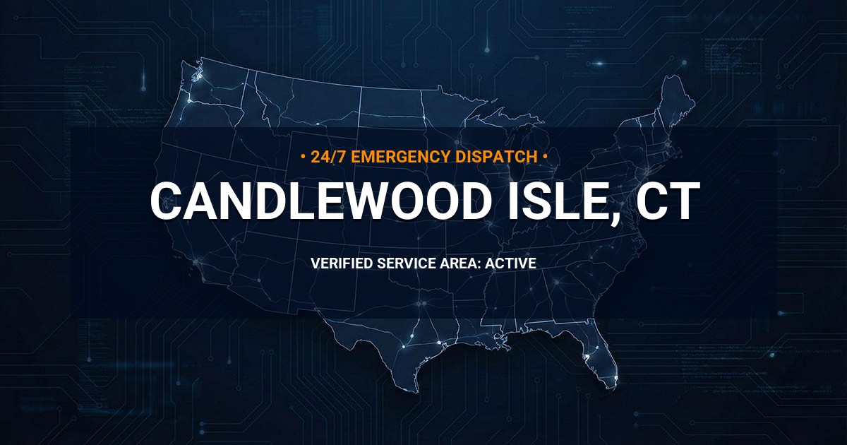 Emergency Plumbing Dispatch Map for Plumbing Services: Candlewood Isle, CT