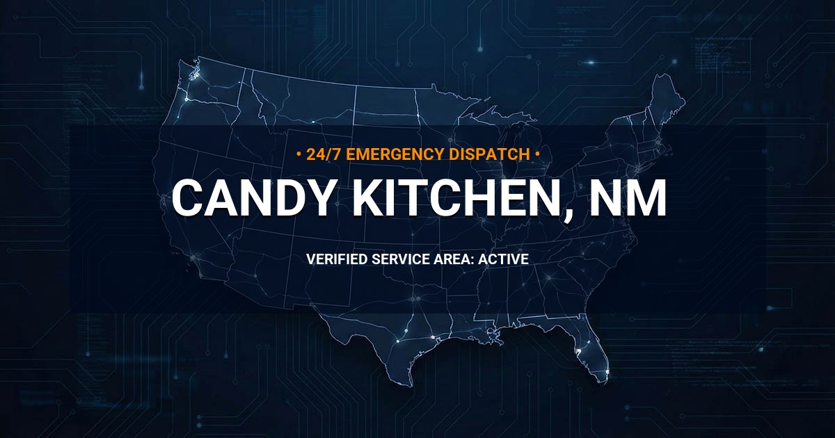 Emergency Plumbing Dispatch Map for Plumbing Services: Candy Kitchen, NM