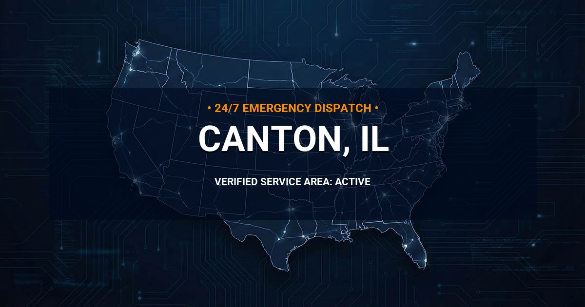 Emergency Plumbing Dispatch Map for Plumbing Services: Canton, IL