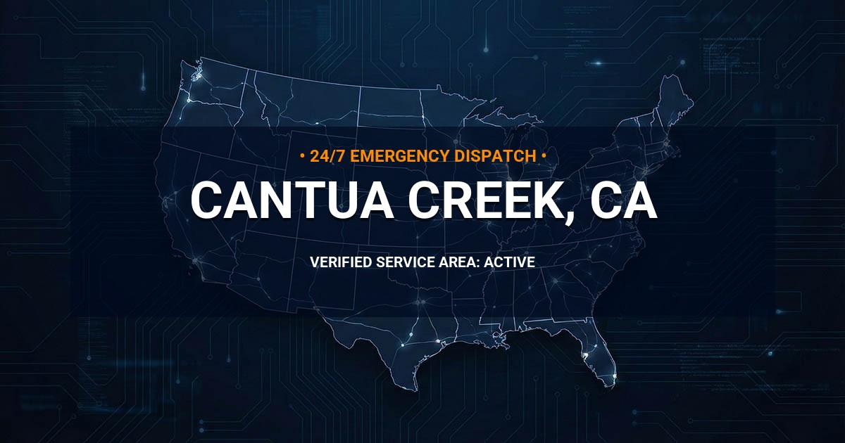 Emergency Plumbing Dispatch Map for Plumbing Services: Cantua Creek, CA