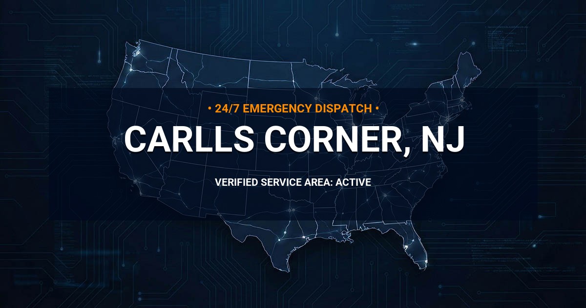 Emergency Plumbing Dispatch Map for Plumbing Services: Carlls Corner, NJ