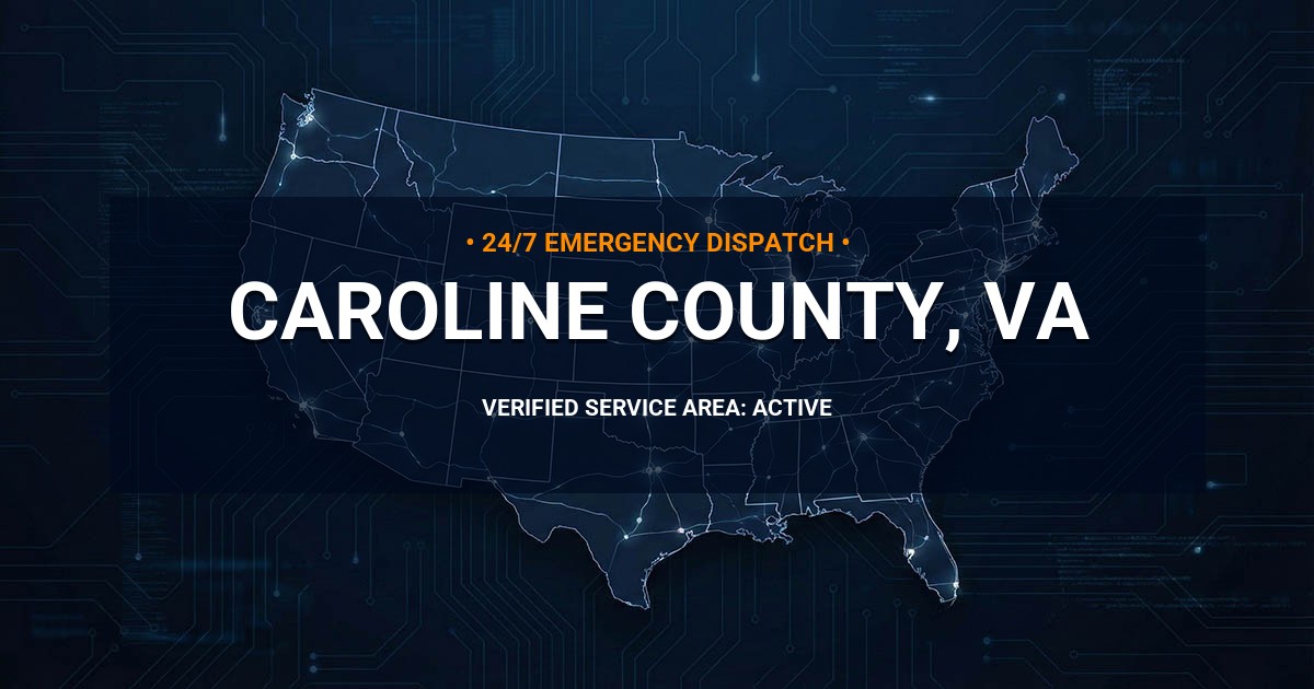 Emergency Plumbing Dispatch Map for Caroline County Plumbing Logistics