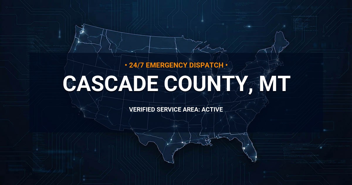 Emergency Plumbing Dispatch Map for Cascade County Plumbing Logistics