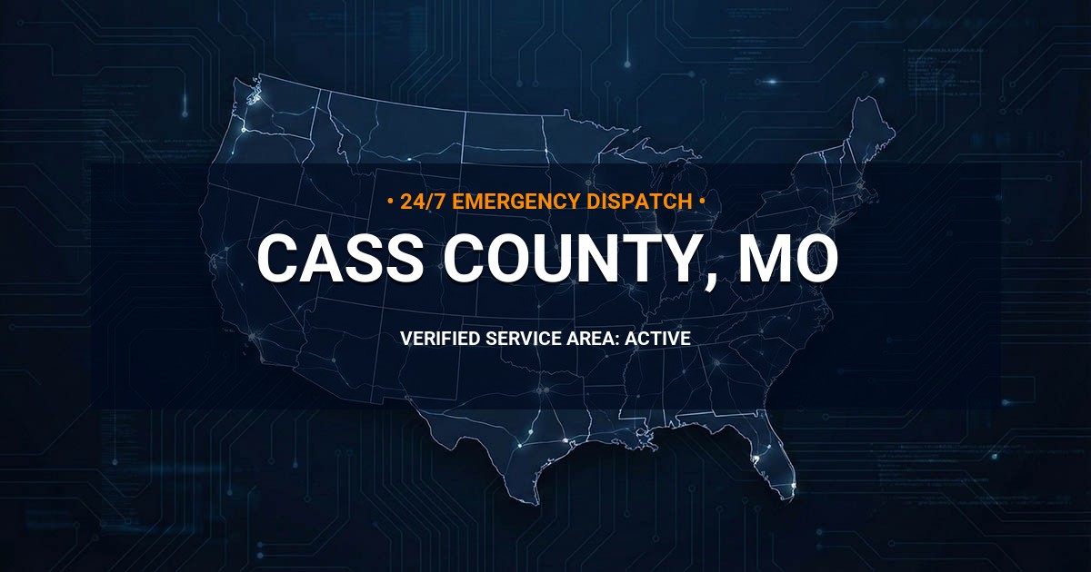 Emergency Plumbing Dispatch Map for Cass County Plumbing Logistics