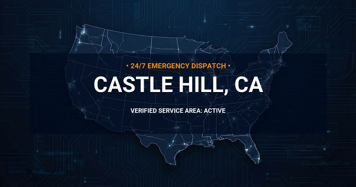 Emergency Plumbing Dispatch Map for Plumbing Services: Castle Hill, CA