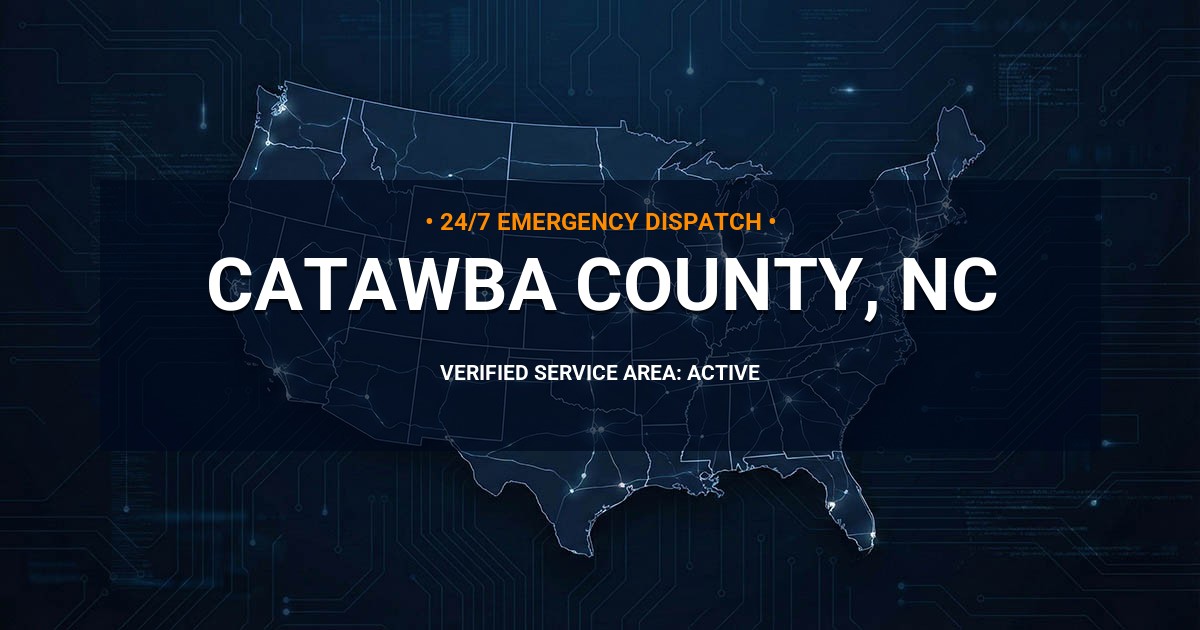 Emergency Plumbing Dispatch Map for Catawba County Plumbing Logistics