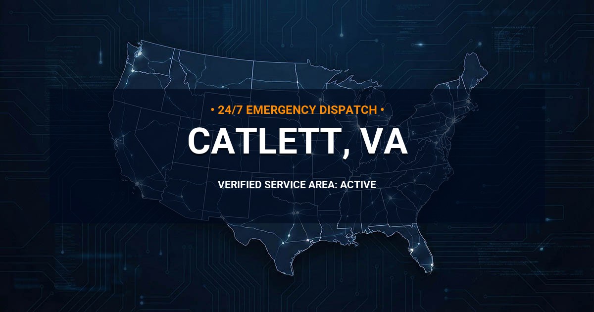 Emergency Plumbing Dispatch Map for Plumbing Services: Catlett, VA