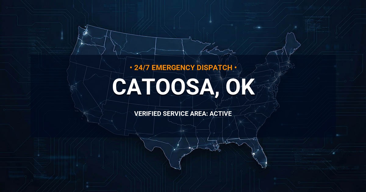 Emergency Plumbing Dispatch Map for Plumbing Services: Catoosa, OK