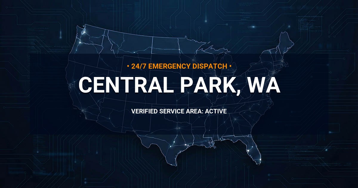 Emergency Plumbing Dispatch Map for Plumbing Services: Central Park, WA