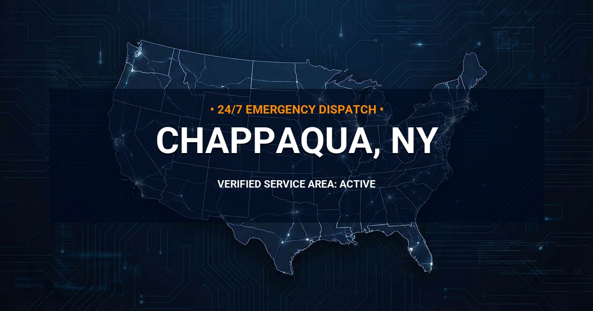 Emergency Plumbing Dispatch Map for Plumbing Services: Chappaqua, NY