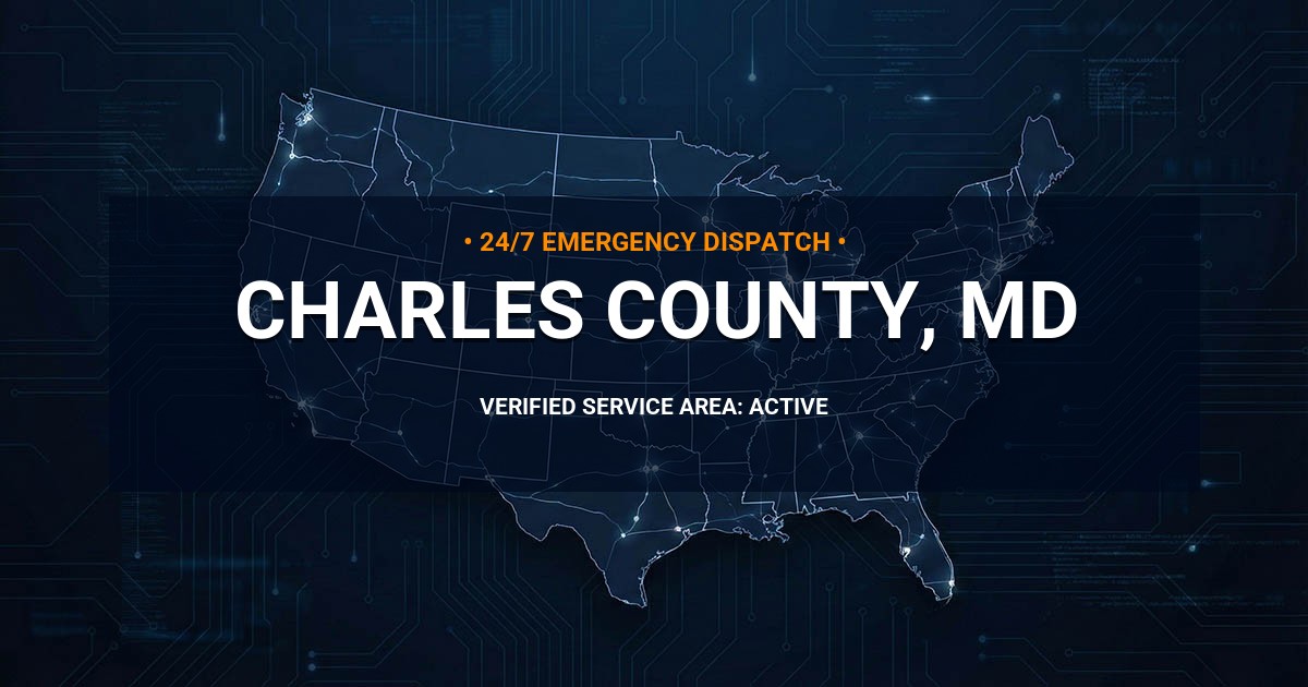 Emergency Plumbing Dispatch Map for Charles County Plumbing Logistics