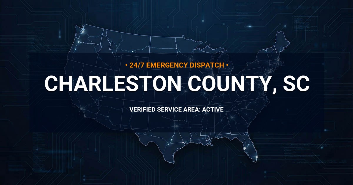 Emergency Plumbing Dispatch Map for Charleston County Plumbing Logistics
