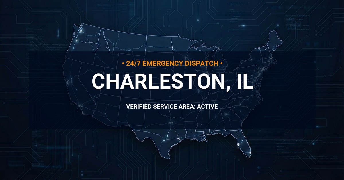 Emergency Plumbing Dispatch Map for Plumbing Services: Charleston, IL