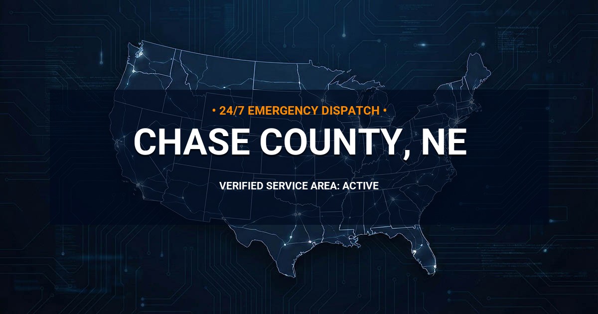 Emergency Plumbing Dispatch Map for Chase County Plumbing Logistics