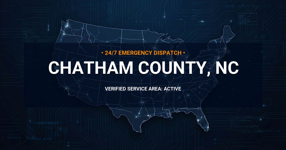 Emergency Plumbing Dispatch Map for Chatham County Plumbing Logistics