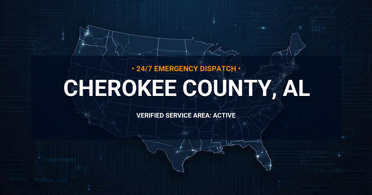 Emergency Plumbing Dispatch Map for Cherokee County Plumbing Logistics