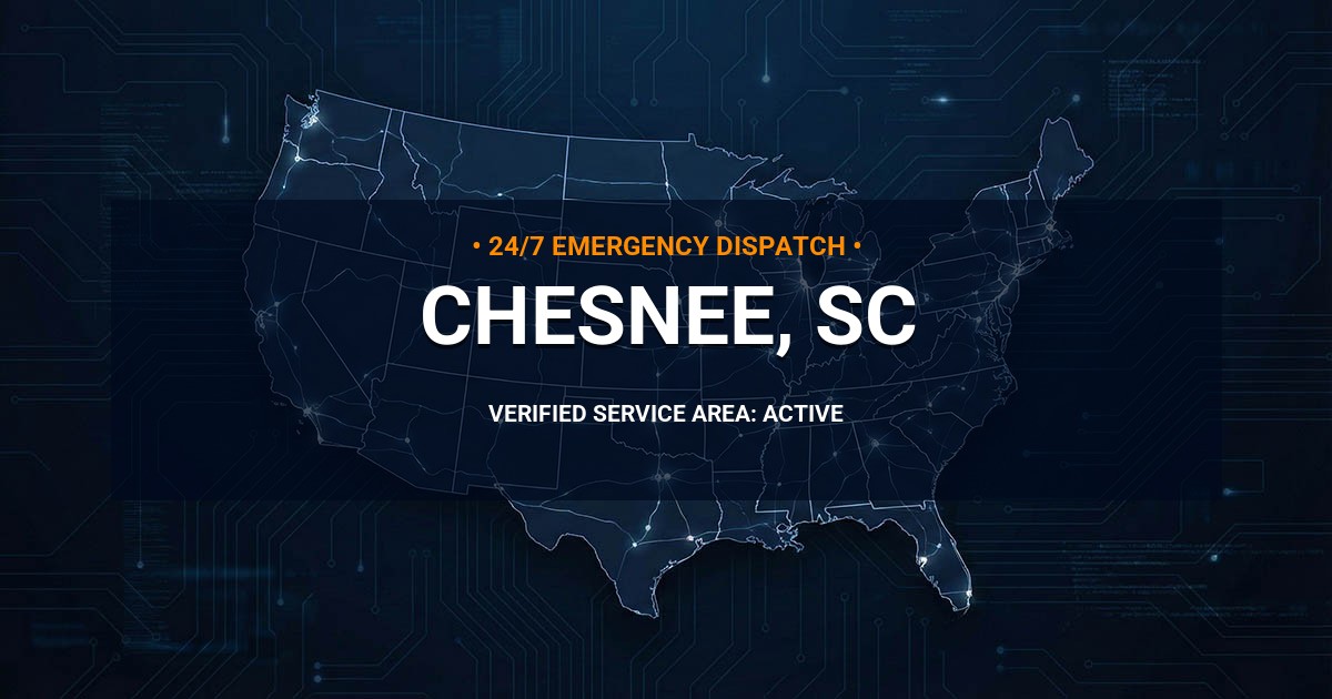 Emergency Plumbing Dispatch Map for Plumbing Services: Chesnee, SC