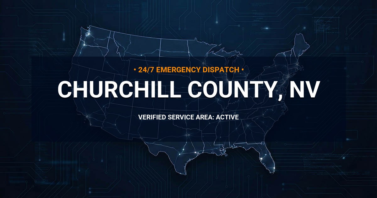Emergency Plumbing Dispatch Map for Churchill County Plumbing Logistics