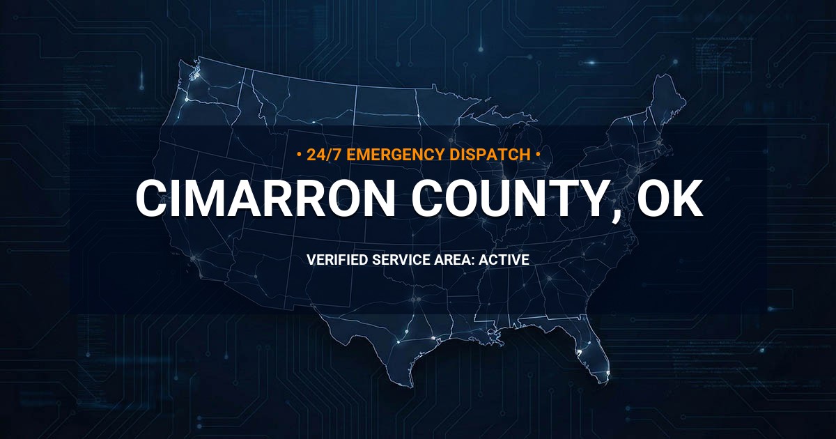 Emergency Plumbing Dispatch Map for Cimarron County Plumbing Logistics