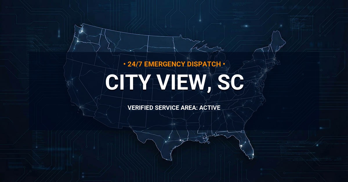 Emergency Plumbing Dispatch Map for Plumbing Services: City View, SC