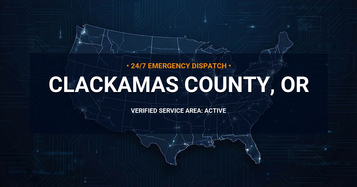Emergency Plumbing Dispatch Map for Clackamas County Plumbing Logistics
