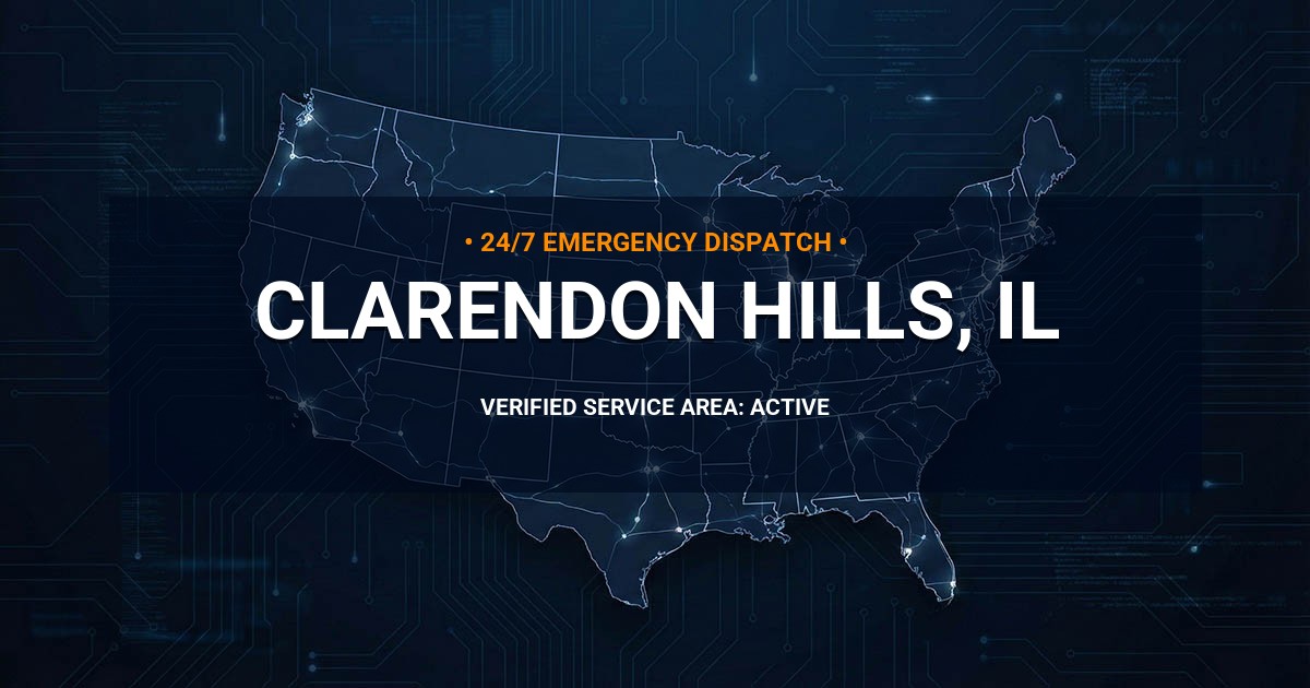 Emergency Plumbing Dispatch Map for Plumbing Services: Clarendon Hills, IL