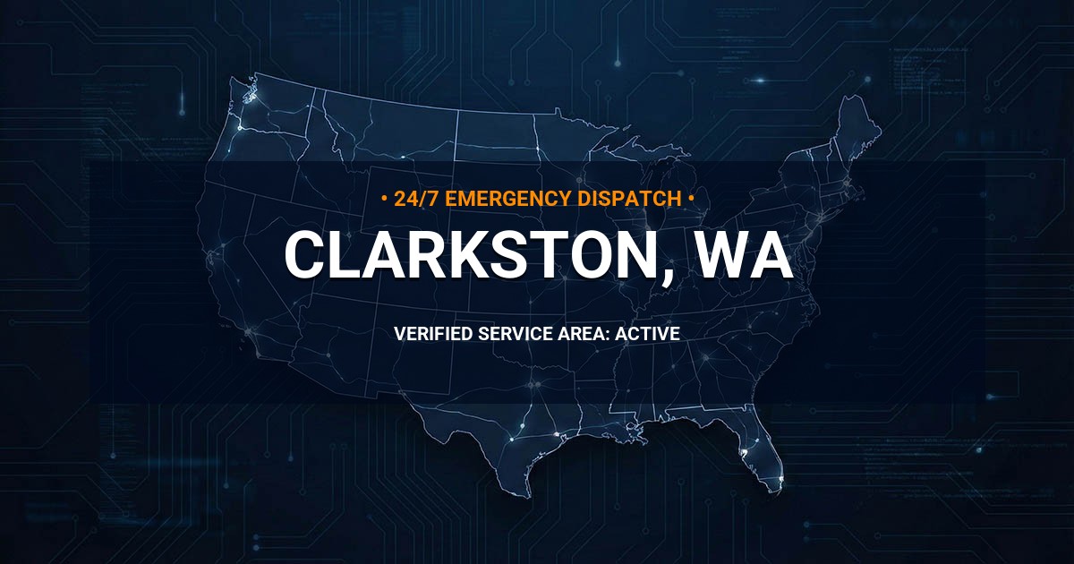 Emergency Plumbing Dispatch Map for Plumbing Services: Clarkston, WA