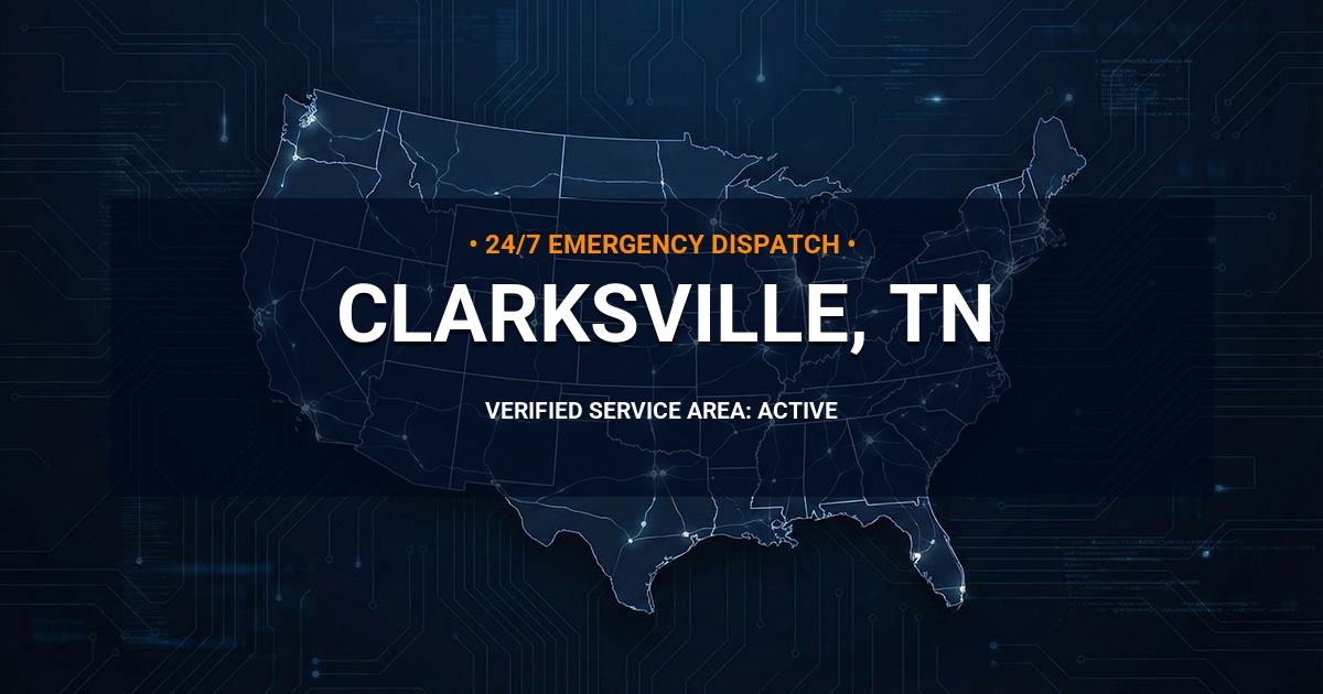 Emergency Plumbing Dispatch Map for Plumbing Services: Clarksville, TN