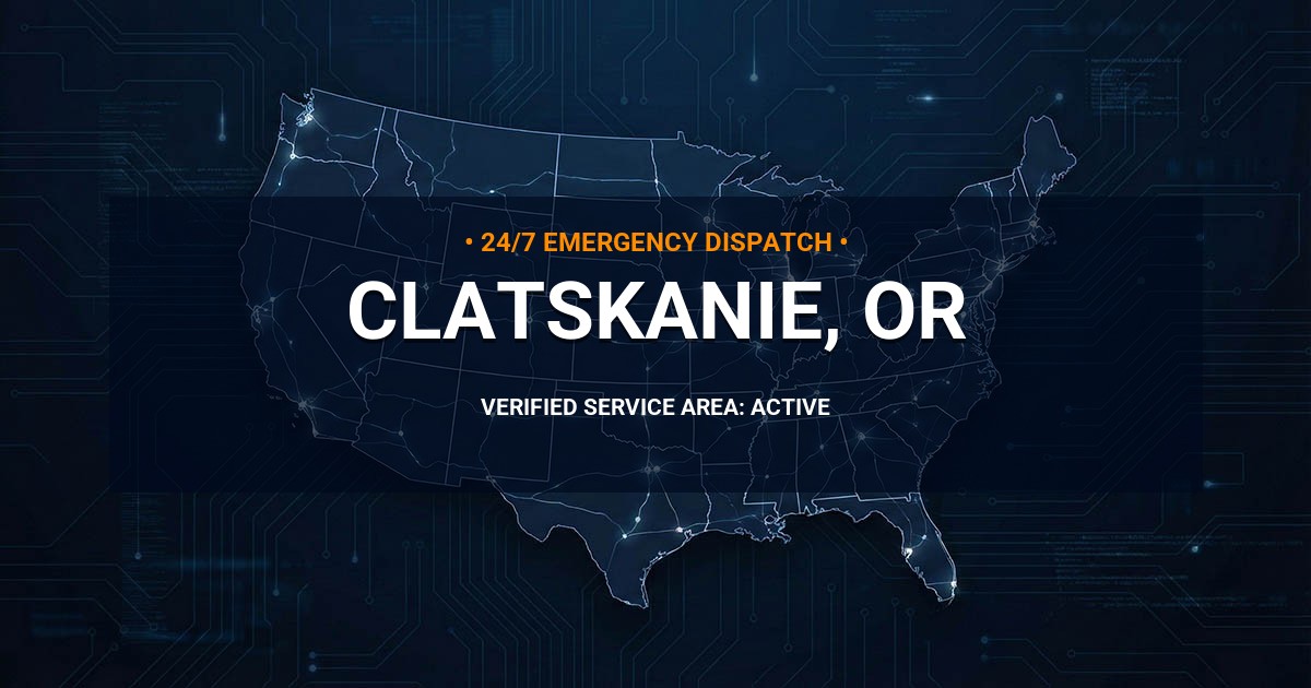 Emergency Plumbing Dispatch Map for Plumbing Services: Clatskanie, OR