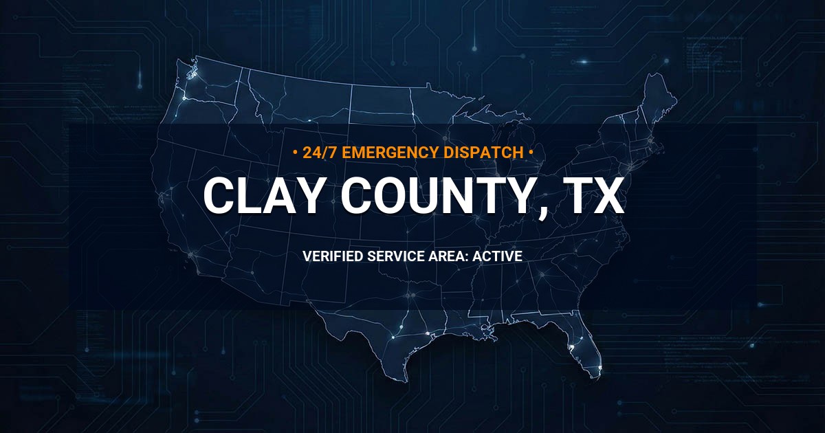 Emergency Plumbing Dispatch Map for Clay County Plumbing Logistics