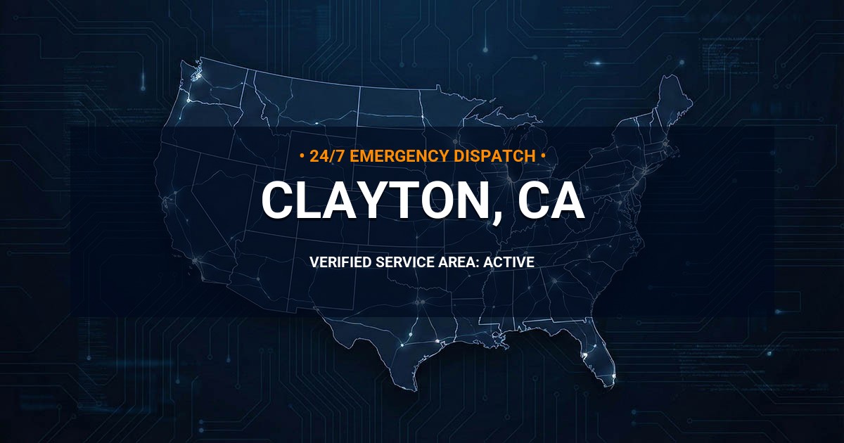Emergency Plumbing Dispatch Map for Plumbing Services: Clayton, CA